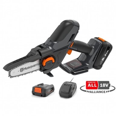 Sandėlyje! Rankinis genėtuvas Husqvarna Aspire™ P5-P4A su akumuliatoriumi ir įkrovikliu Sandėlyje! Rankinis genėtuvas Husqvarna Aspire™ P5-P4A su akumuliatoriumi ir įkrovikliu